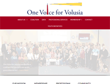 Tablet Screenshot of onevoiceforvolusia.org